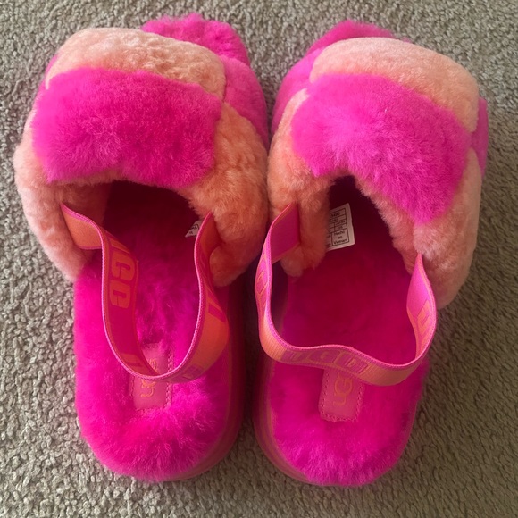 UGG multi color orange and pink platform slippers - Picture 7 of 8